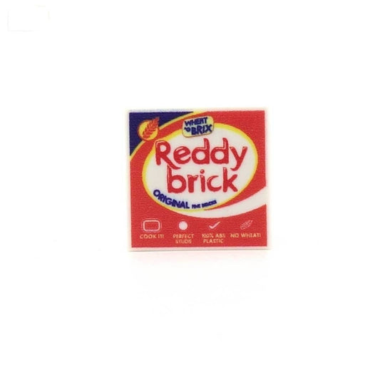 Reddy Brick Healthy Cereal - Custom Printed LEGO Tile
