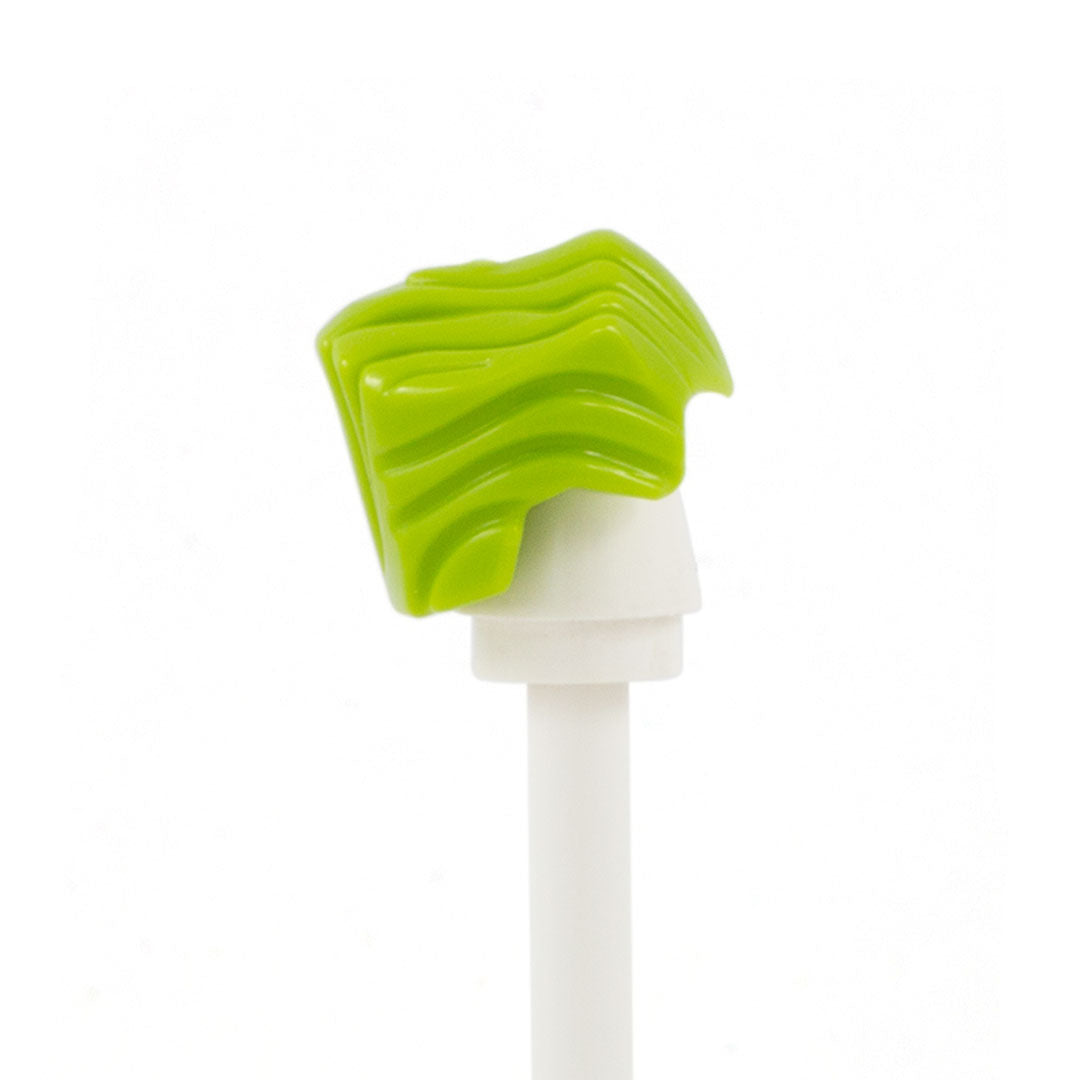 Lime Green High Widow's Peak - LEGO Minifigure Hair