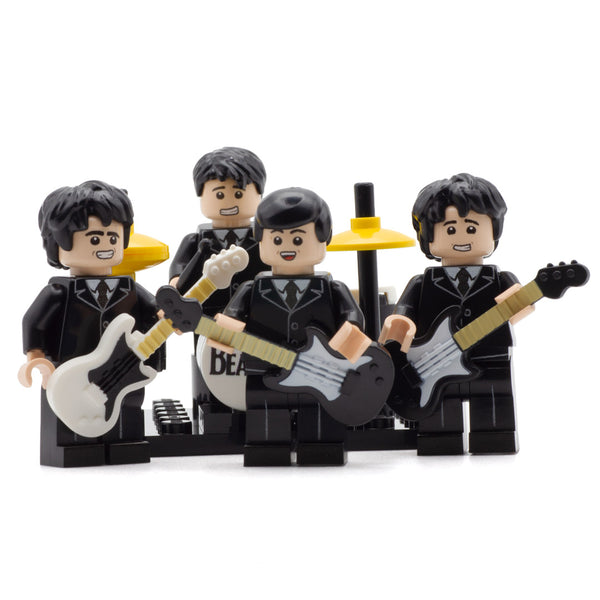 Fab Four (In Black or Grey Suits) - Custom Design Minifigure Set ...