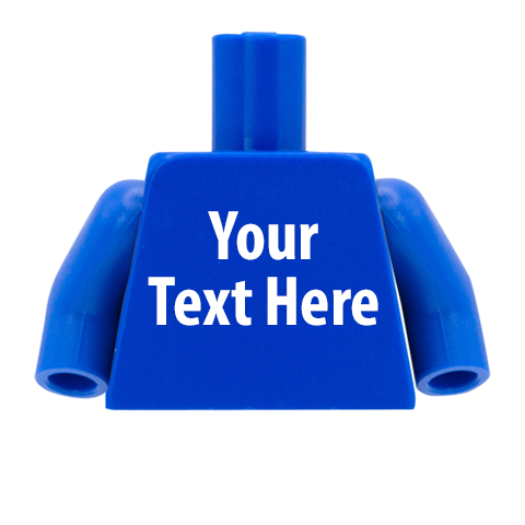 Your Message on a Minifigure Torso - Custom Design Minifigure Torso