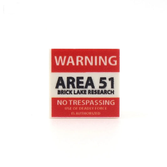 'Area 51' Sign - Custom Printed LEGO Tile