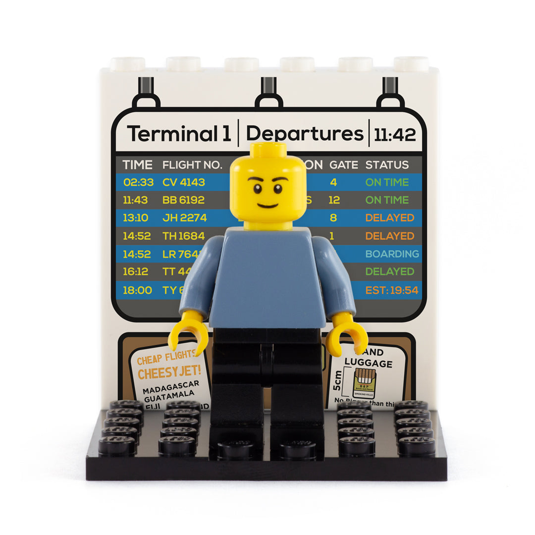 Departure Board Back Panel- Custom Design Display Panel and Stand