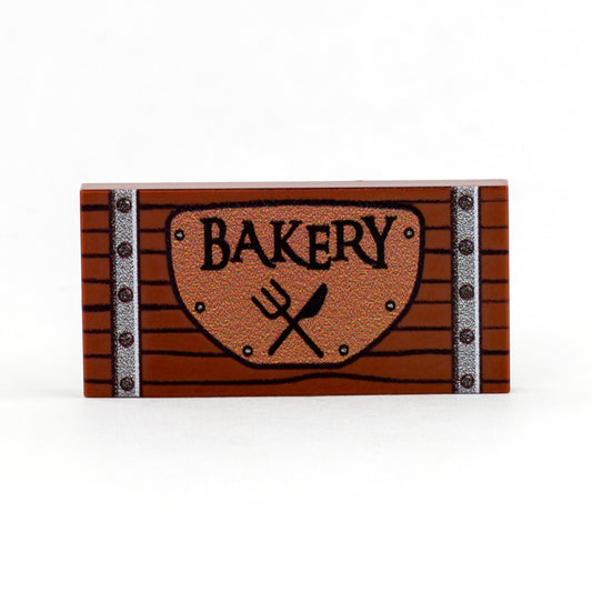 Custom printed Old-fashioned Bakery Sign (LEGO tile)