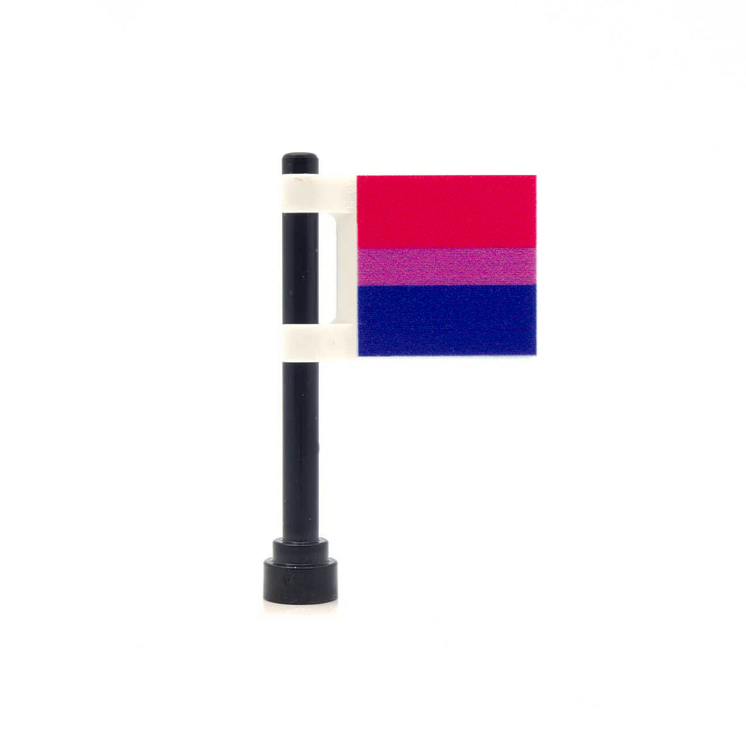 Bisexual Pride LEGO Flag - Custom Printed Pink, Purple and Blue Flag