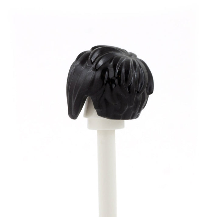 Black Short Stylish Asymmetrical - LEGO Minifigure Hair – Minifigs.me