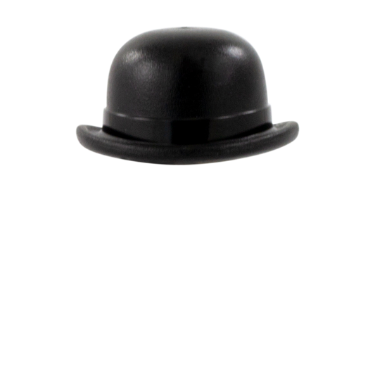 Black Bowler Hat - LEGO Minifigure Hat