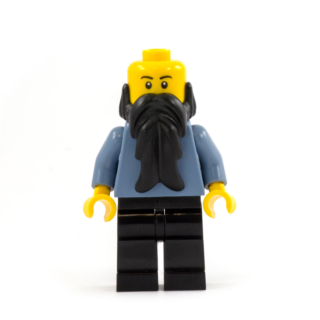 Long Black LEGO Minifigure Beard