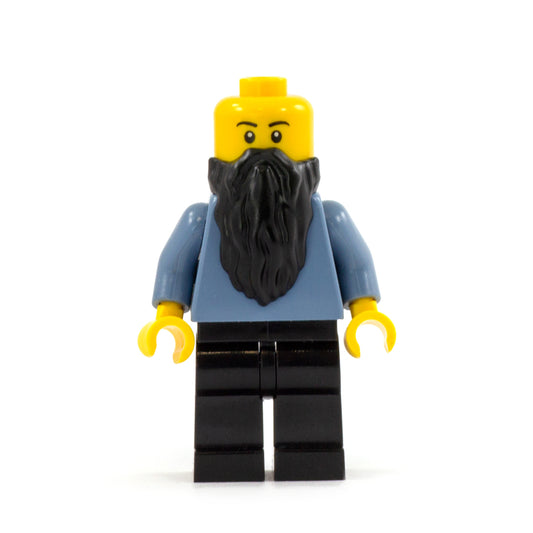 Long Black Shaggy LEGO Minifigure Beard