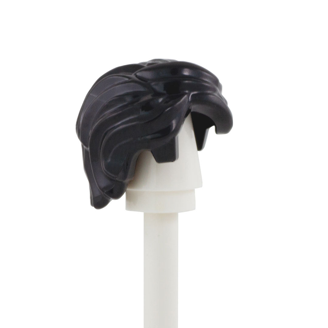 Black Messy LEGO Minifigure Hair Minifigs.me