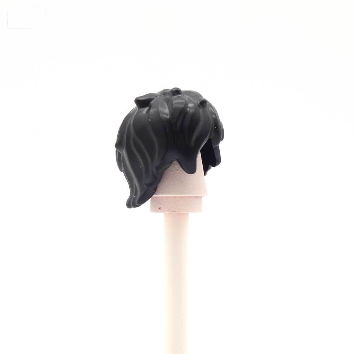 Black Windswept - LEGO Minifigure Hair
