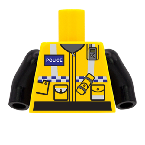 UK Police Officer - Custom Design Minifigure Torso