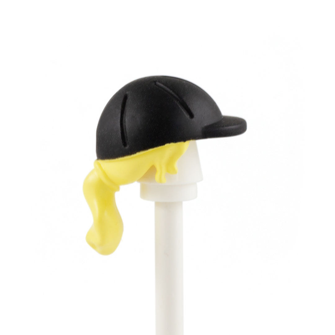 Blonde Ponytail with Riding Hat - LEGO Minifigure Hair