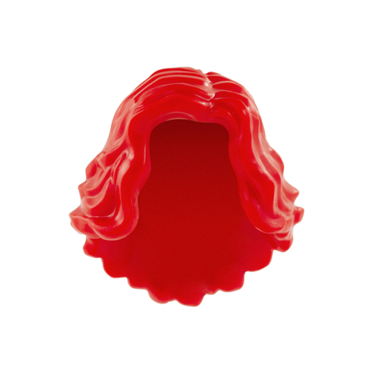Bright Red Long Cascading - LEGO Minifigure Hair