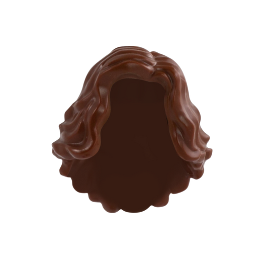 Brown Long Cascading - LEGO Minifigure Hair