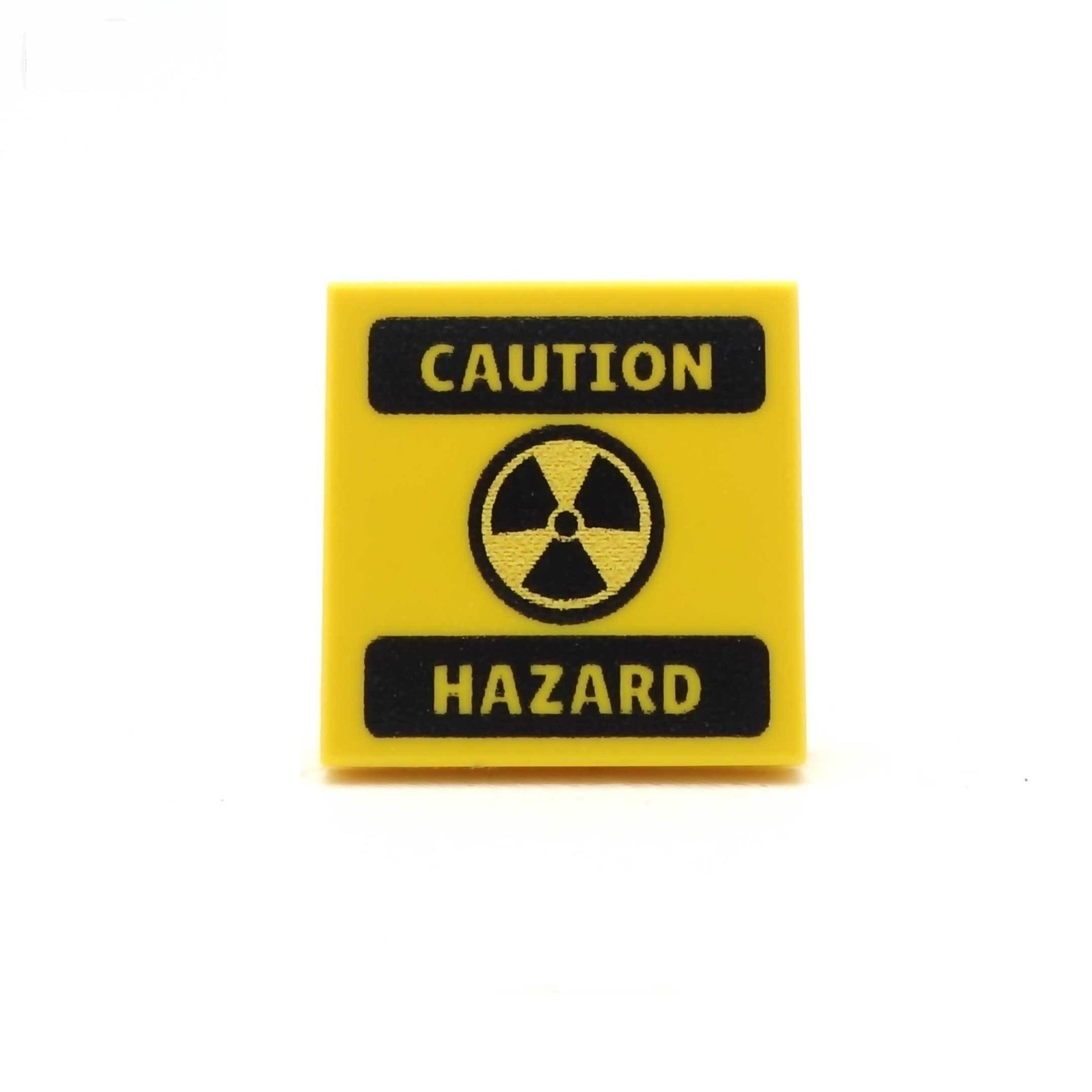 Caution Hazard Sign - Custom Printed LEGO Tile