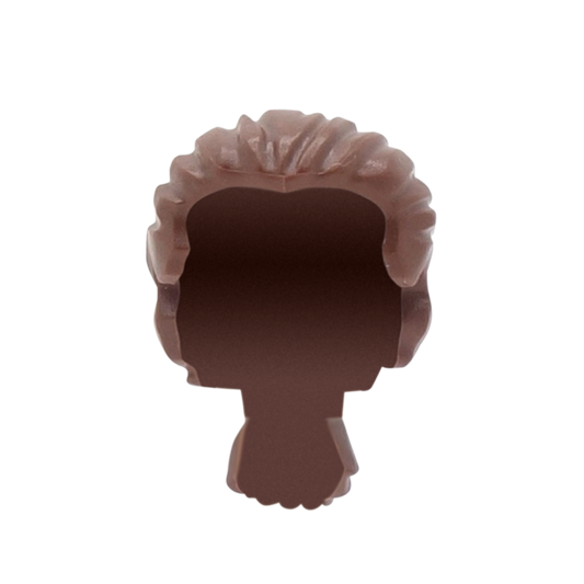 Brown Combed Back Ponytail - LEGO Minifigure Hair