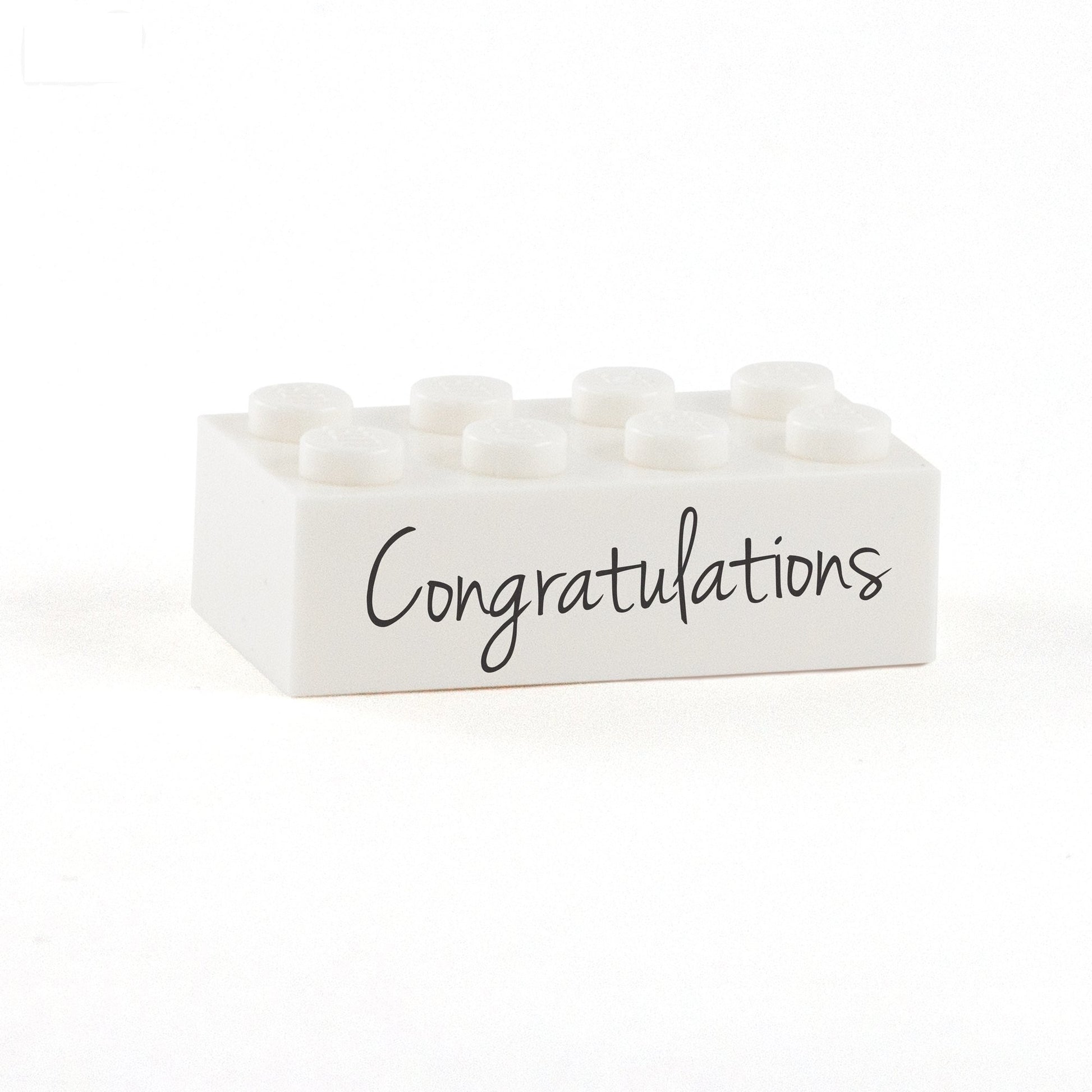 Congratulations Display Brick - Custom Printed 2x4 LEGO Brick, Minifigure Display