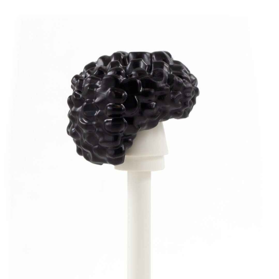 Black Big Super Curly Afro Hair  - LEGO Minifigure Hair