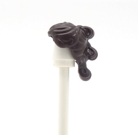 Dark Brown Knotted Ponytail - LEGO Minifigure Hair