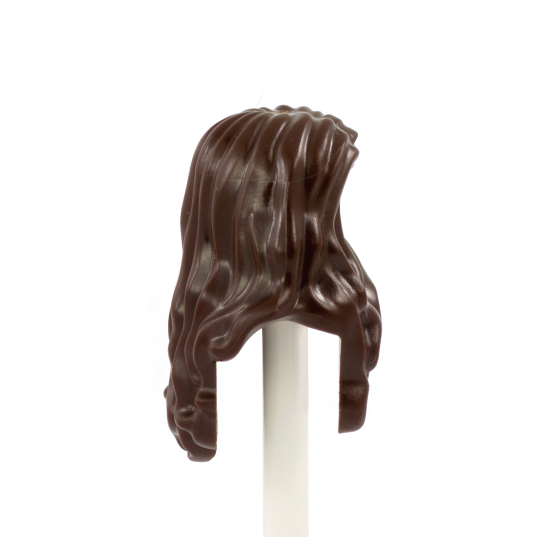 Dark Brown Long Curly Over the Shoulder - LEGO Minifigure Hair