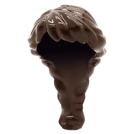 Dark Brown Long Plaited - LEGO Minifigure Hair