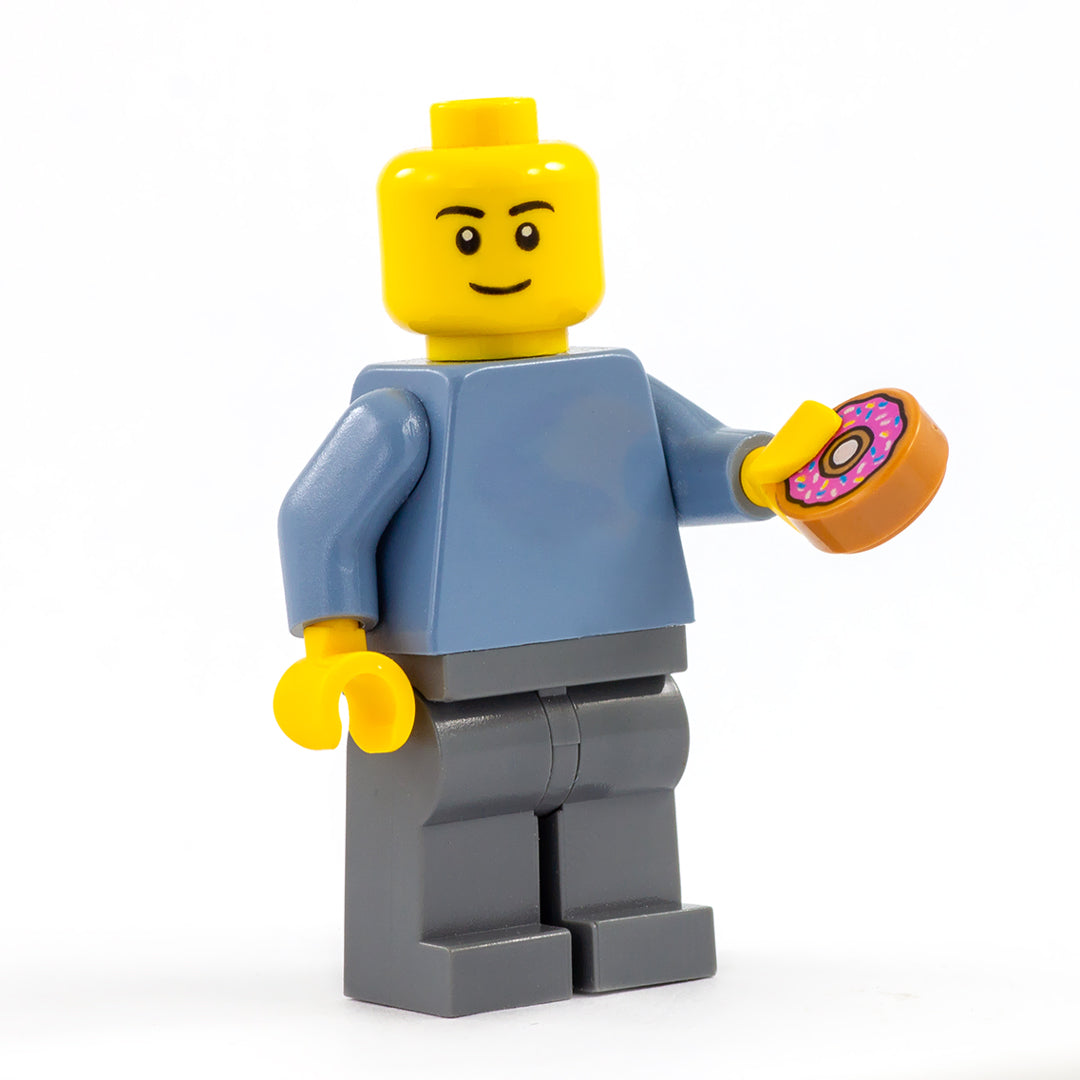LEGO donut - minifigure accessory / food, 1 x 1 round tile