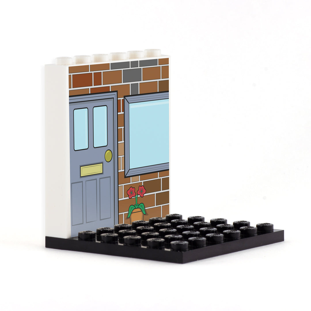 Front Door Back Panel - Custom Design LEGO Display Panel and Stand