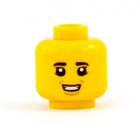 LEGO female halfling - custom printed minifigure head, yellow