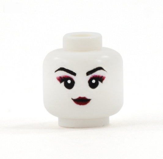 Dramatic Gothic Make Up (White) - Custom Printed Minifigure Head