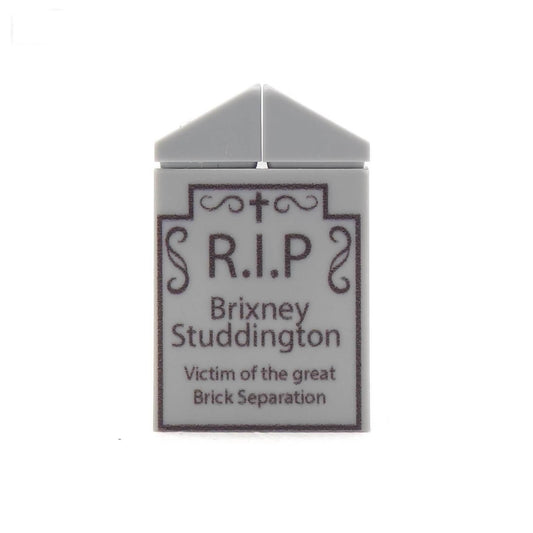 Gravestone with RIP Message (can be customised) - Custom Printed LEGO Grave