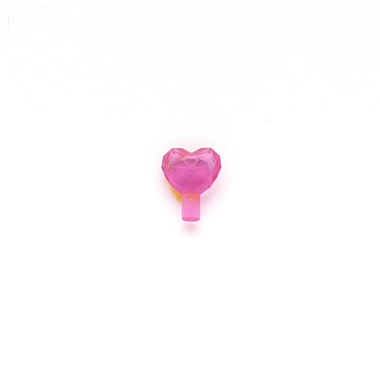 Translucent Pink LEGO Heart - Minifigure Accessory