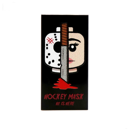 Hockey Mask is Here Horror Poster - Custom Printed LEGO Tile