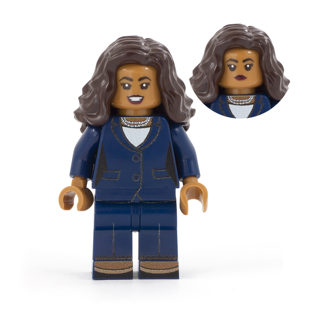 LEGO Kamala Harris, Vice President Elect, Democrat - Custom Design Minifigure