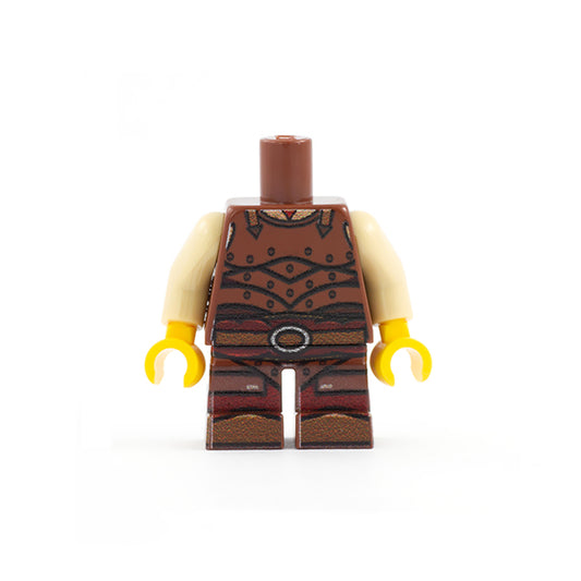 Fighter Outfit with Leather Armour (Short Legs) - Custom Design LEGO Minifigure Legs and Torso