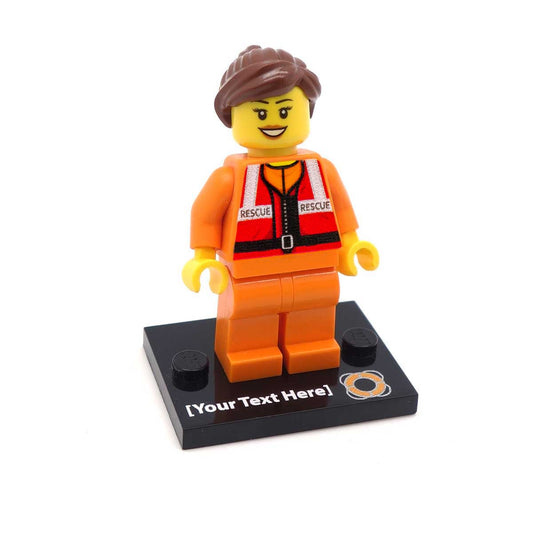 Personalised Lifeboat Rescue Figure (No Hair) - Custom Design Minifigure
