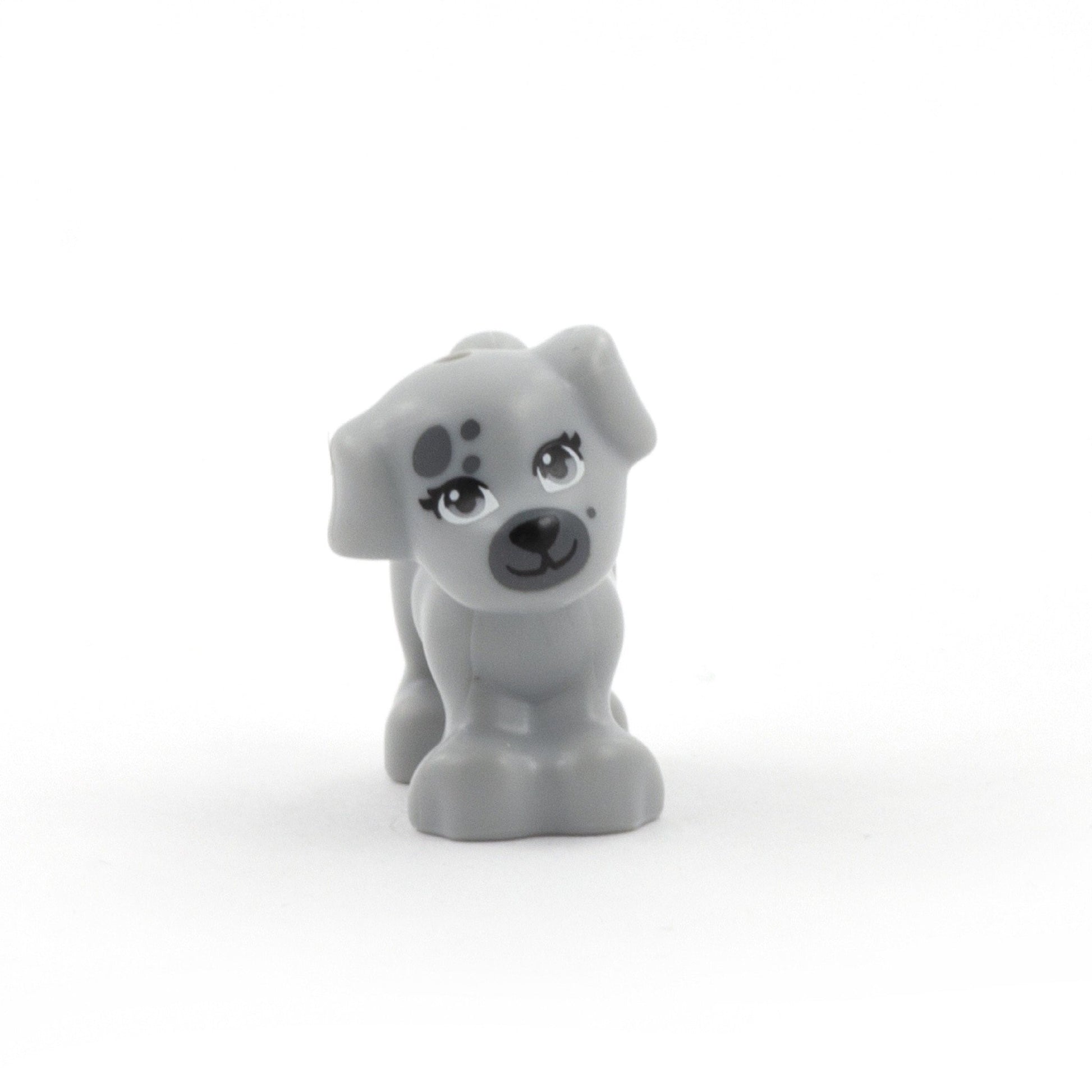 Little LEGO Dog (Light Grey with Darker Patches)