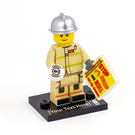 Personalised Firefighter - Custom Design Minifigure