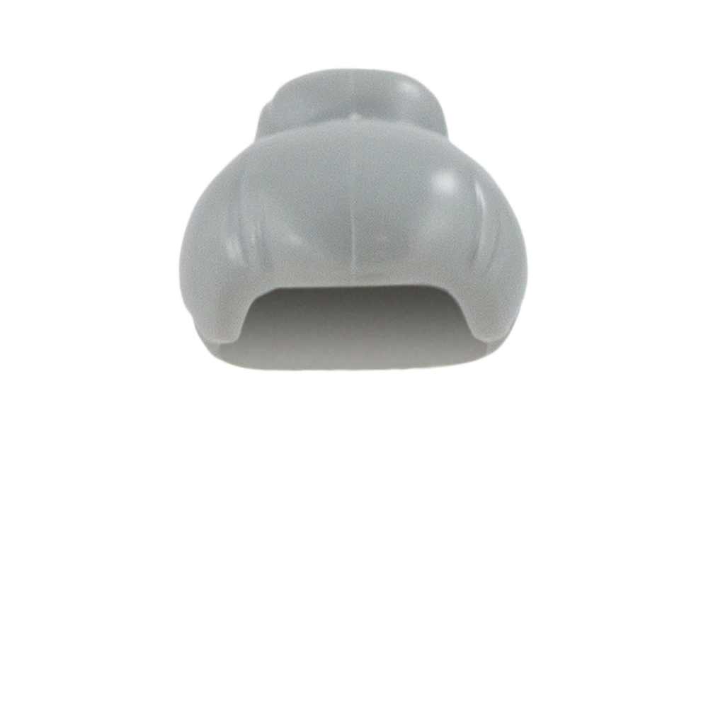 Light Grey Bun LEGO Minifigure Hair Minifigs.me