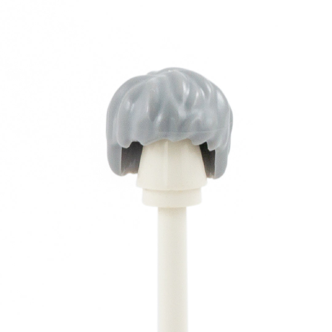 Light Grey Shaggy Bowl Cut - LEGO Minifigure Hair