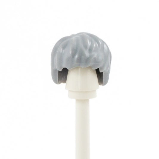 Light Grey Shaggy Bowl Cut - LEGO Minifigure Hair