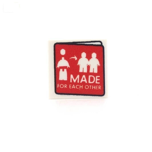 Made for Each Other Greeting Card Custom LEGO Tile