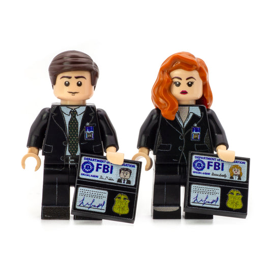 lego X-FILES (Mulder and Scully minifigs) - Custom Design Minifigures