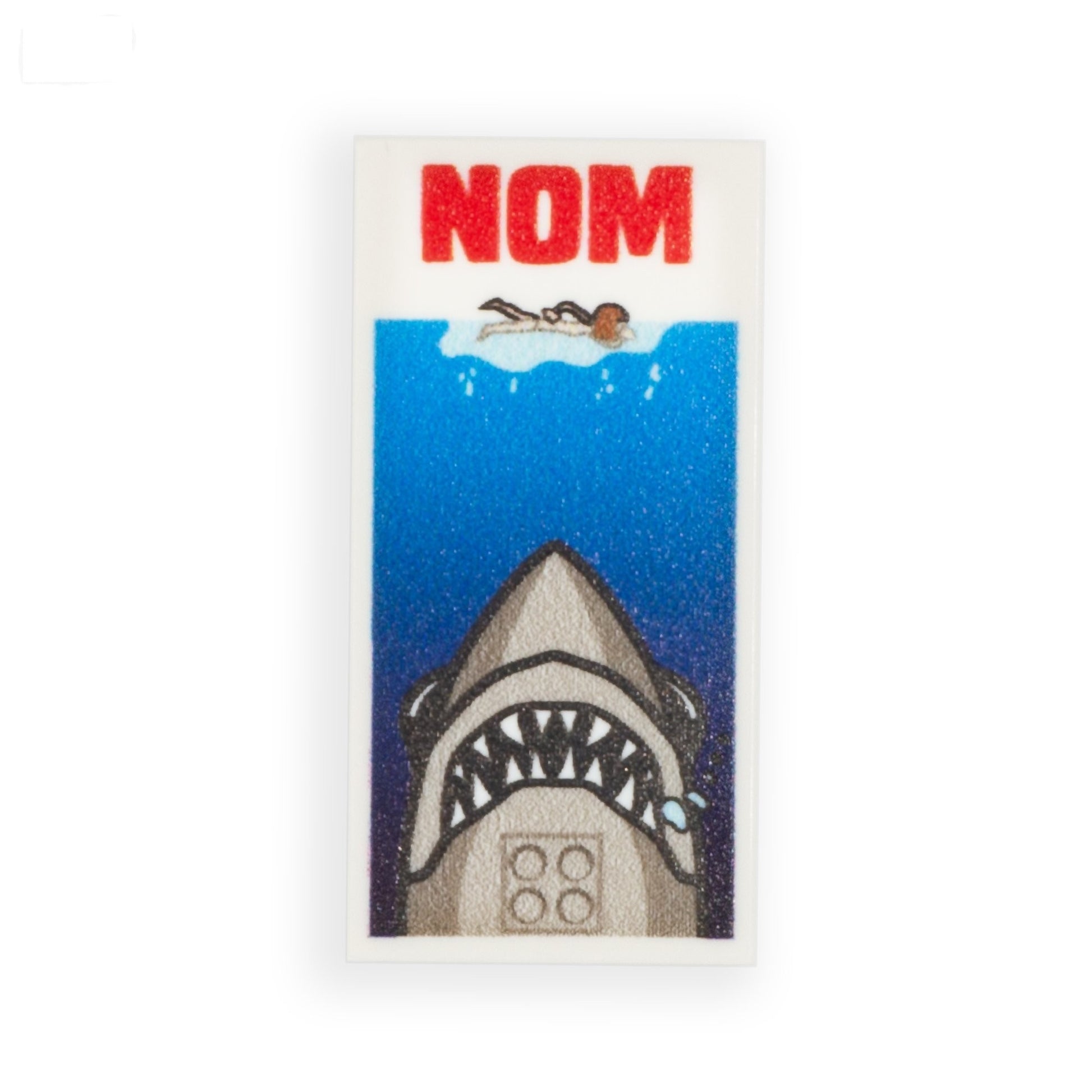 Jaws Movie Poster - Custom Printed LEGO Tile