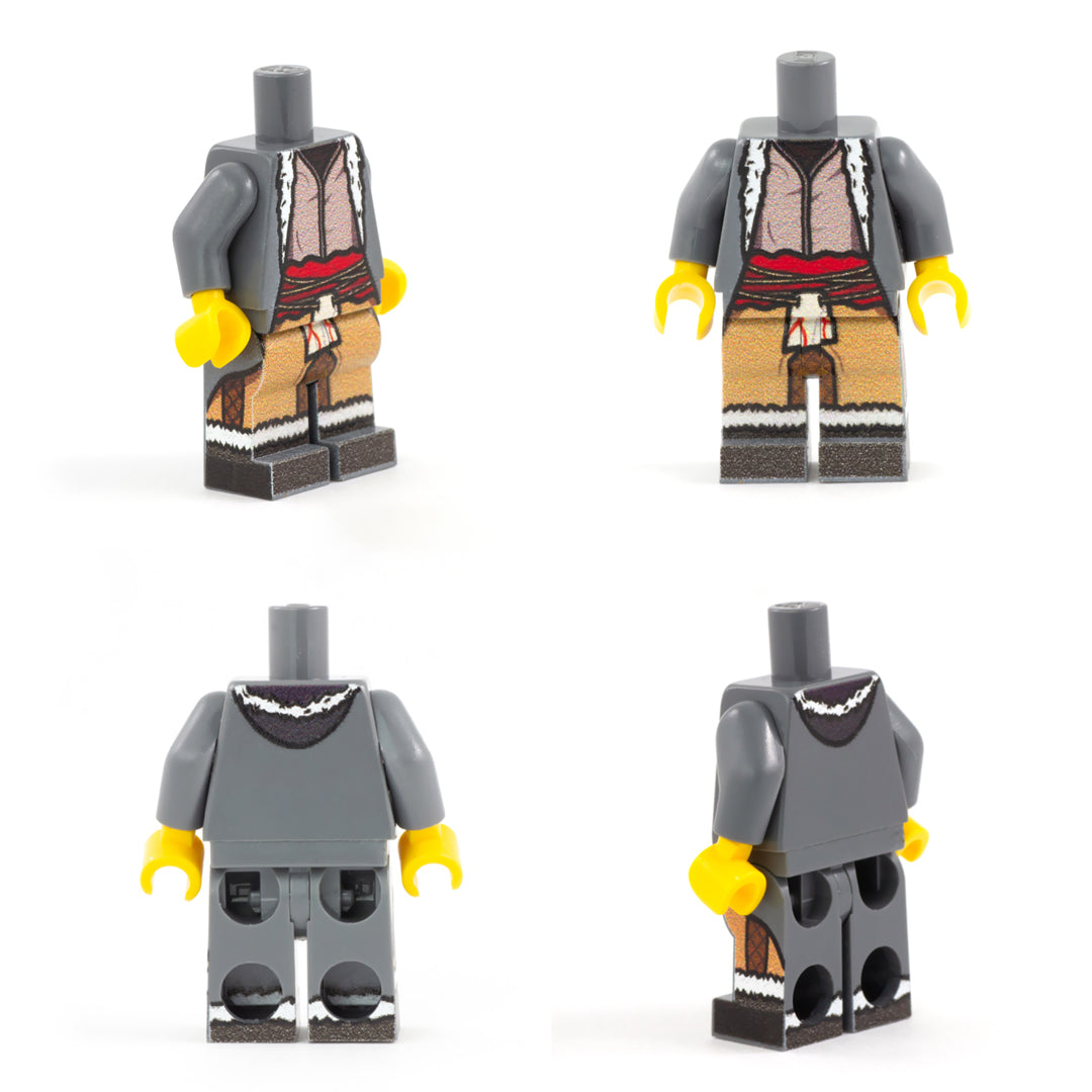 Northern Tribe Barbarian Outfit (Regular Legs) - Custom Design LEGO Minifigure Legs and Torso (DND / RPG / Dungeons & Dragons)