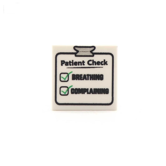Medical Professional's Patient Checklist Custom Designed LEGO Tile