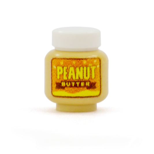 LEGO Jar of Peanut Butter - Custom Design Brick and 1 x 1 Round Tile
