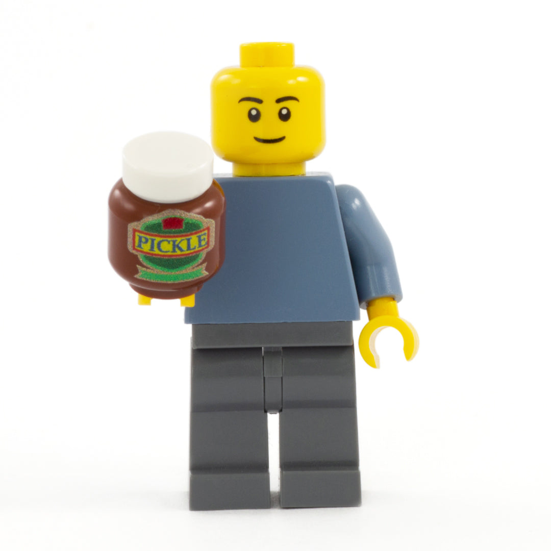Jar of Pickle Relish - Custom Design LEGO Brick and 1 x 1 Round Tile