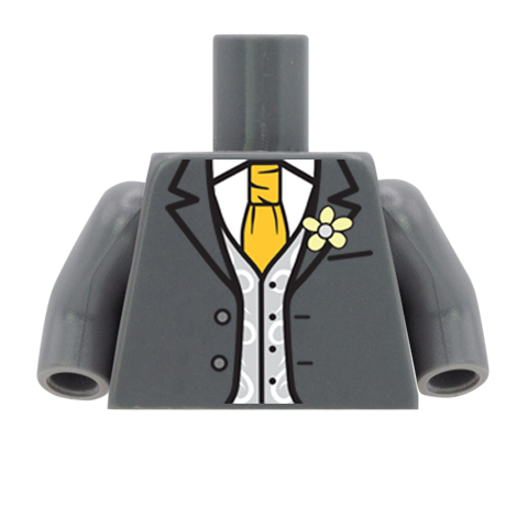 Tuxedo and Custom Cravat - Custom Design Minifigure Torso
