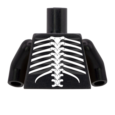 Skeleton Torso - Custom Design Minifigure Torso
