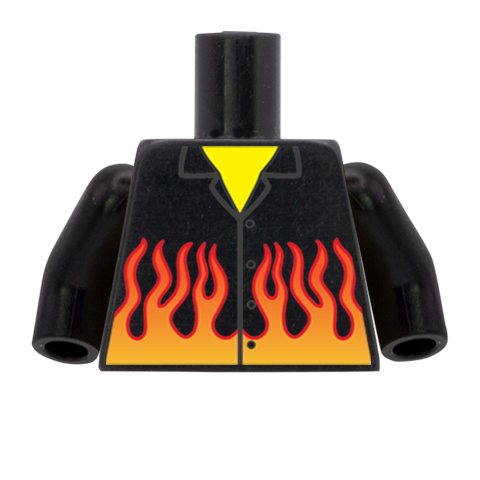 Flame Shirt - Custom Design Minifigure Torso
